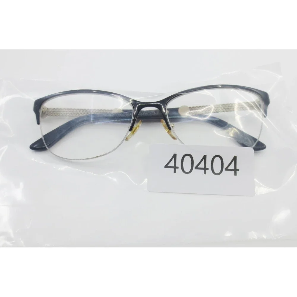 Versace Black Gold Medusa Chain Temple Cat Eye Eyeglasses Frames 53-17-140 Italy